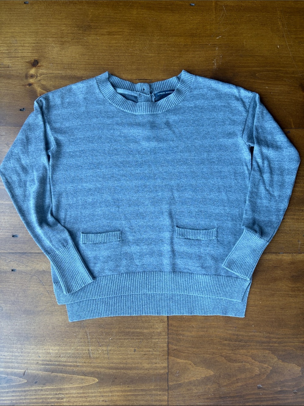 Banana Republic Gray Striped Sweater Sz S